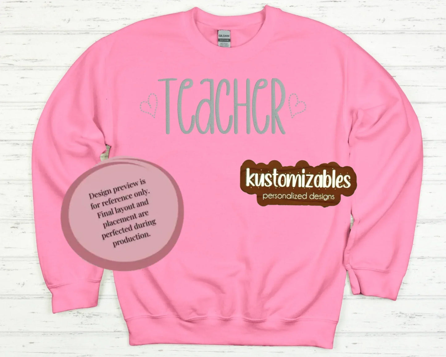Teacher - Embroidered - kustomizables