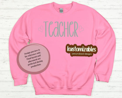 Teacher - Embroidered - kustomizables