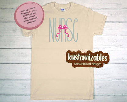Nurse with Bow - Embroidery - kustomizables