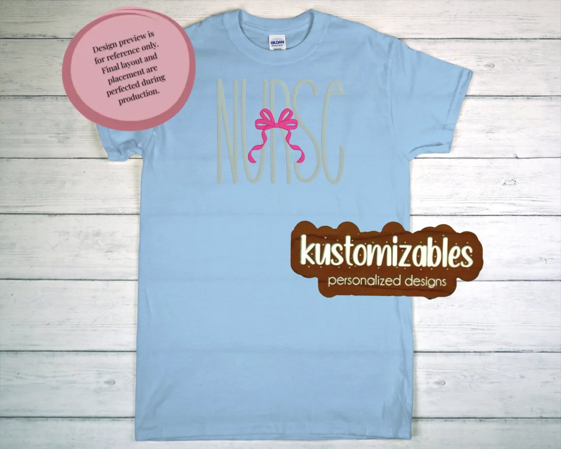 Nurse with Bow - Embroidery - kustomizables