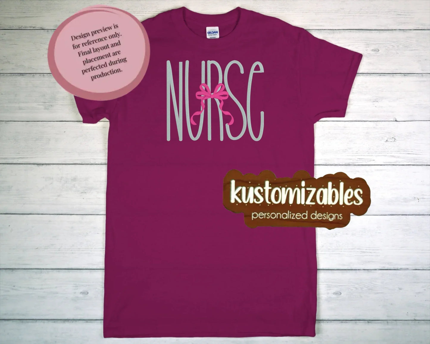 Nurse with Bow - Embroidery - kustomizables