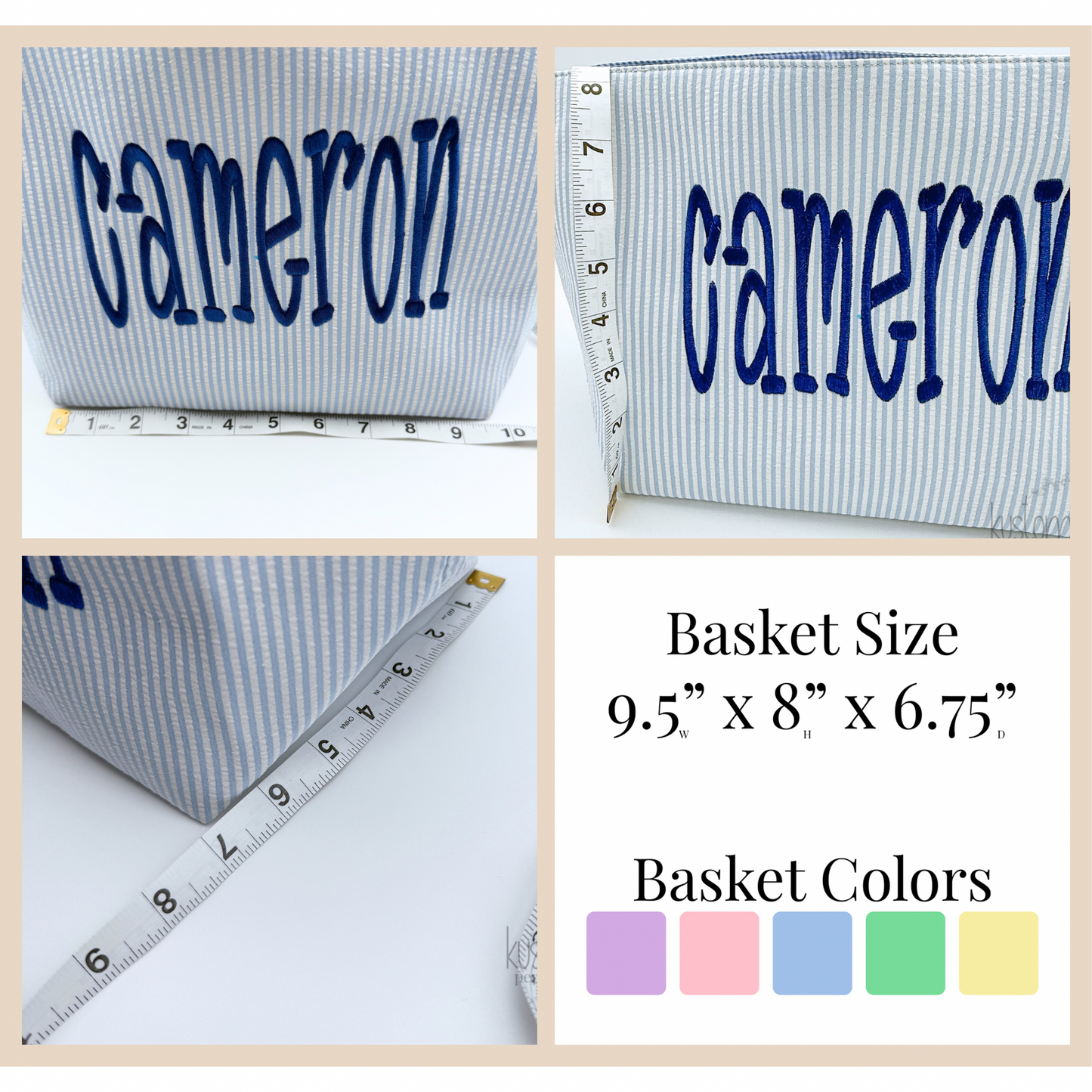Personalized Easter Basket | Embroidered