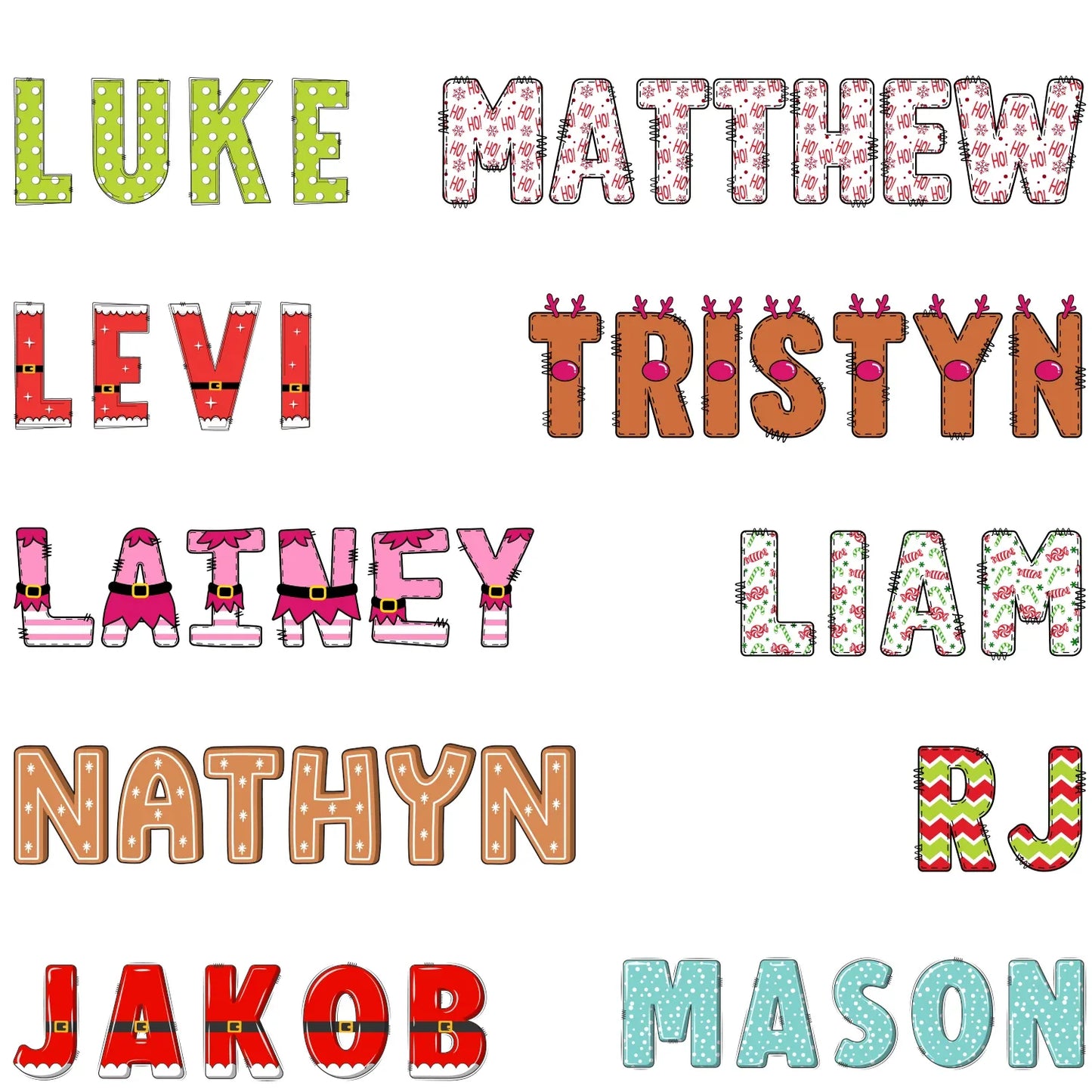 Custom Christmas Label Sheet – 20 Labels - kustomizables