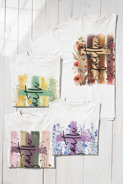 Faith Wildflower Tee Short Sleeve - kustomizables