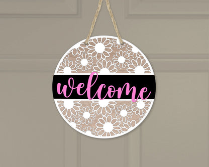 Daisy Welcome Sign - kustomizables
