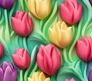 3D Flower Tumblers - Add Your Name