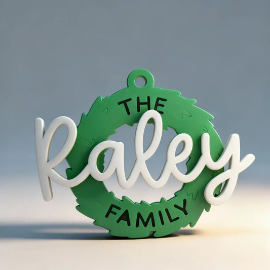 Family Wreath Ornament - kustomizables