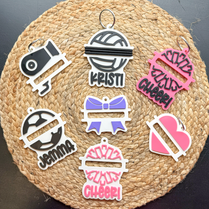 Hair Tie Holder Keychain - Personalized | 3D Print